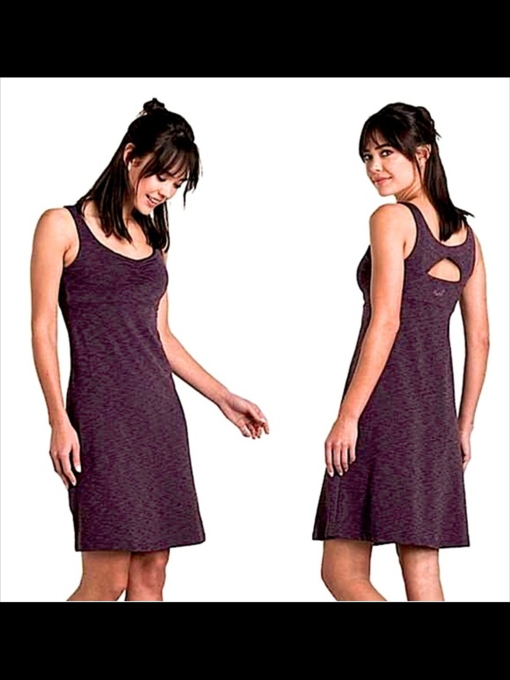 Kuhl Sleeveless Scoop Neck Dress in A Heathered Deep Plum